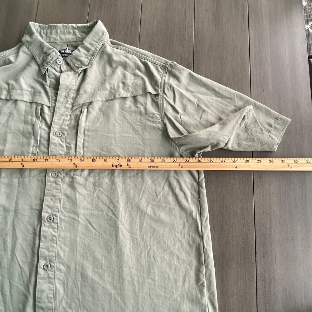 Habit Men’s Outdoor Shirt • Large • Green • Vented Mesh • UPF • Short Sleeve - Picture 3 of 7
